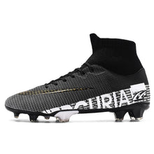 Load image into Gallery viewer, ZHENZU Outdoor Men Boys Soccer Shoes TF/FG Football Boots High Ankle Kids Cleats Training Sport Sneakers Size 35-44