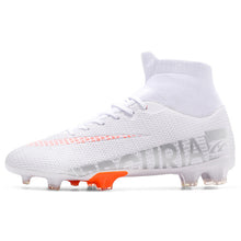 Load image into Gallery viewer, ZHENZU Outdoor Men Boys Soccer Shoes TF/FG Football Boots High Ankle Kids Cleats Training Sport Sneakers Size 35-44