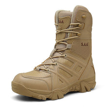 Load image into Gallery viewer, High Top Tactical Boots Men Shoes Waterproof Hiking Shoes Outdoor Hunting Boots Mountain Shoes Man Desert Combat Military Boots
