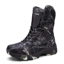 Load image into Gallery viewer, High Top Tactical Boots Men Shoes Waterproof Hiking Shoes Outdoor Hunting Boots Mountain Shoes Man Desert Combat Military Boots
