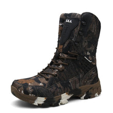 Load image into Gallery viewer, High Top Tactical Boots Men Shoes Waterproof Hiking Shoes Outdoor Hunting Boots Mountain Shoes Man Desert Combat Military Boots
