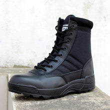 Load image into Gallery viewer, Army Boot  Men Desert Tactical Military Boots Mens Work Safty Shoes Zapatos De Mujer Zapatos Ankle Lace-up Combat Boots Size 46
