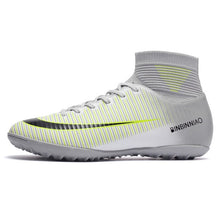 Load image into Gallery viewer, ZHENZU Turf Black Men Soccer Shoes Kids Cleats Training Football Boots High Ankle Sport Sneakers Size 35-45 Dropshipping
