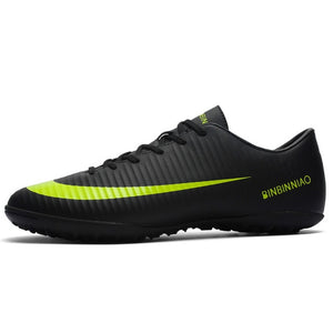 ZHENZU Turf Black Men Soccer Shoes Kids Cleats Training Football Boots High Ankle Sport Sneakers Size 35-45 Dropshipping
