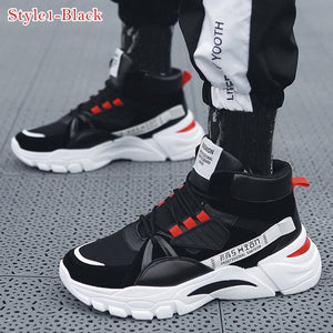 LASPERAL nuevos hombres zapatos casuales Lac-los zapatos de los hombres de la moda de invierno mujer zapatilla de deporte torpe casuales de plataforma de zapatos de tacón alto papá 39-44