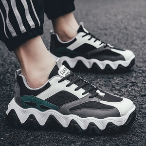 LASPERAL nuevos hombres zapatos casuales Lac-los zapatos de los hombres de la moda de invierno mujer zapatilla de deporte torpe casuales de plataforma de zapatos de tacón alto papá 39-44